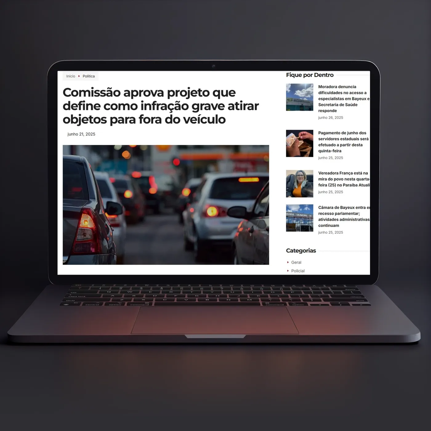 PB Atualiza — tela 3 do projeto